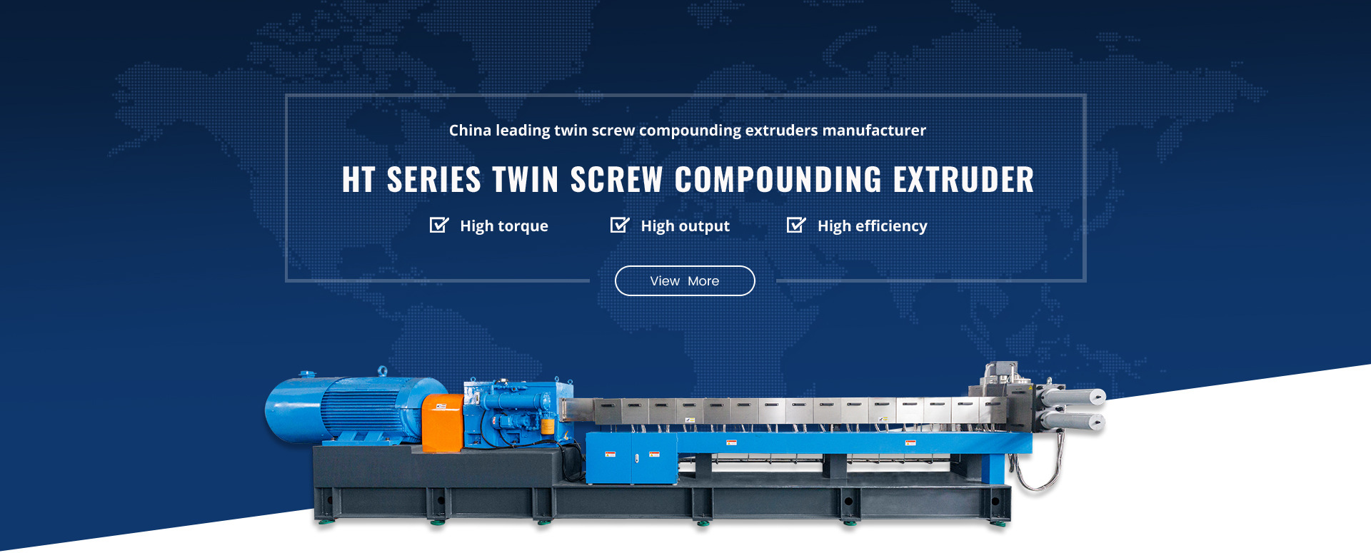 Equipment function of twin screw compounding extruder
